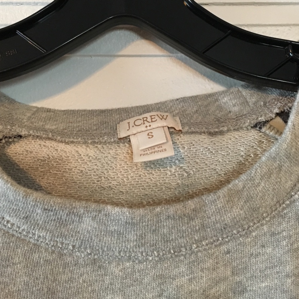 Jcrew Sweater With Patterned Sleeve - image 2